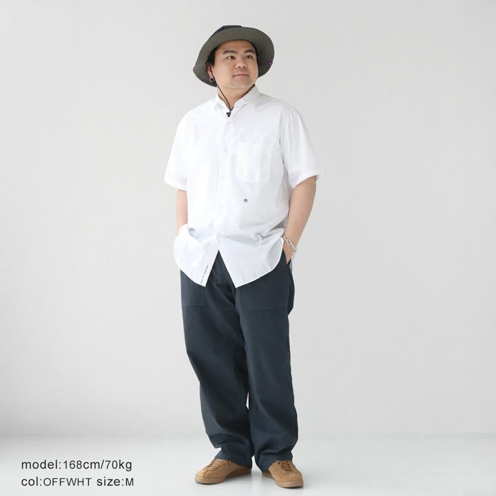 nanamica / 半袖シャツ/M/コットン/YLW/SUGS405 nanamica(ナナミカ) レギュラーカラー ウィンドショートスリーブシャツ