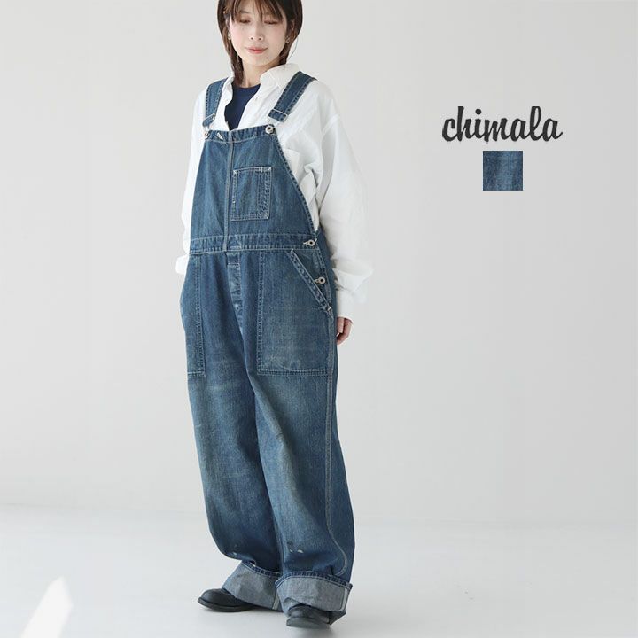 chimala(チマラ) アモスケイグ セルヴィッジ デニム オーバーオ―ル CS40-WP09A(WP09A)