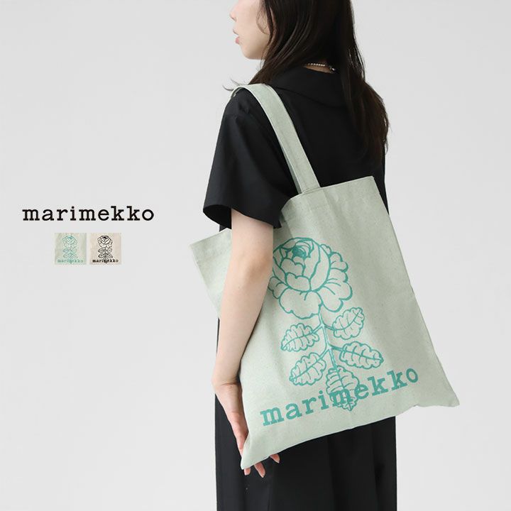 marimekko(マリメッコ) Vankka Vihkiruusu Placement トートバッグ(52253-94179)