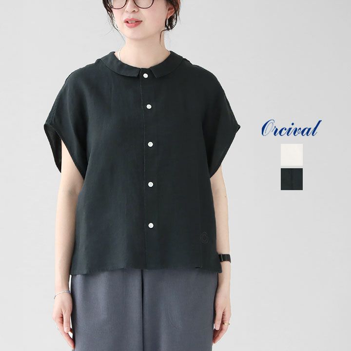 値下げ！新品タグ付き！　ORCIVAL 麻素材　ノースリーブブラウス SALE！20%OFF】ORCIVAL オーシバル ノースリーブブラウス