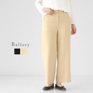 Ballsey ボールジー　メルカートプリント セミワイドパンツ　ボールジィ □カラーストーンプリント タックセミワイドパンツ