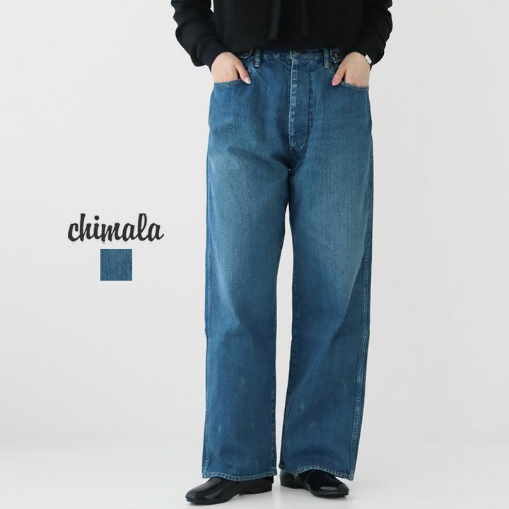 チマラ　chimala ダメージ　デニムパンツ 新品タグ付　ジーンズ chimala チマラ｜ ウエスト アジャスタブル デニムパンツ CS40