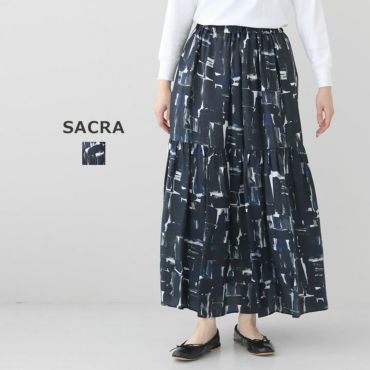 SACRA LINEN TWILL ロングジレ(未使用品) SACRA(サクラ) RUSTIC コットンツイル ロングジレ(124105061)の