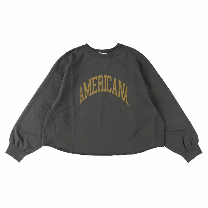 AMERICANA アメリカーナ｜14G裏毛 クロップド カットオフスウェット