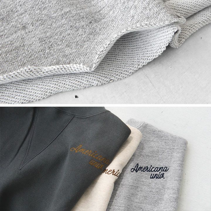 AMERICANA アメリカーナ｜14G裏毛 クロップド カットオフスウェット