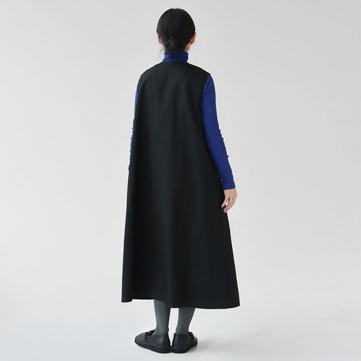 mizuiro ind ミズイロインド｜クルーネック ピンタックワンピース 3