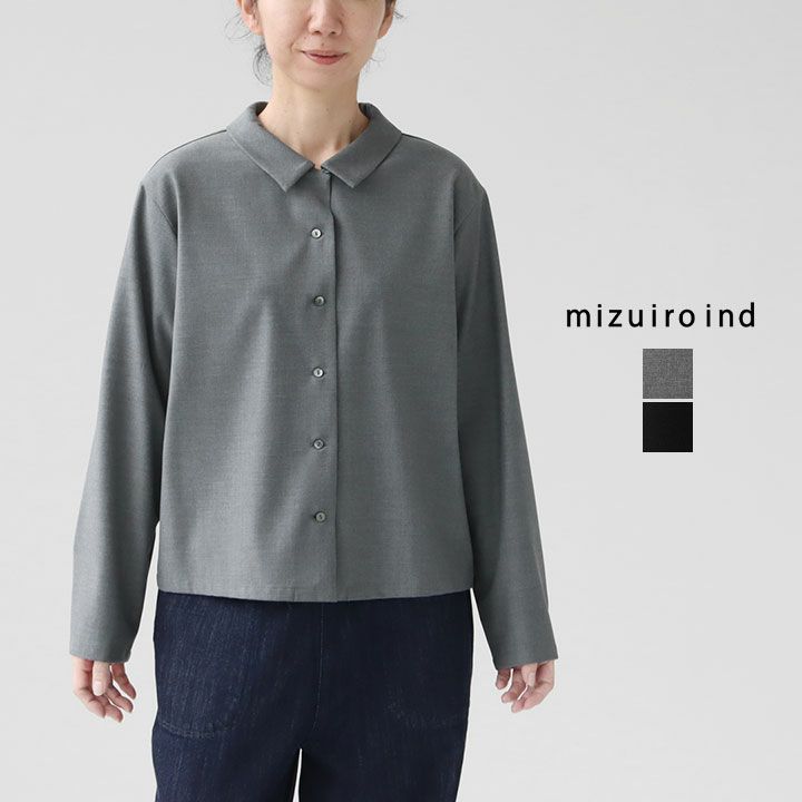mizuiro ind ミズイロインド｜T/Rベーシックシャツ 3-230096