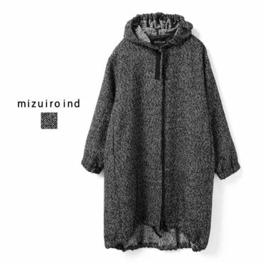 mizuiro ind(ミズイロインド) ハーフスリーブワイドチュニック