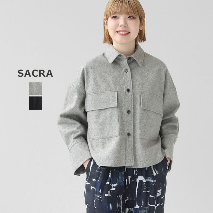 SACRA サクラ｜ハイカウント フランネル シャツジャケット 125512071の
