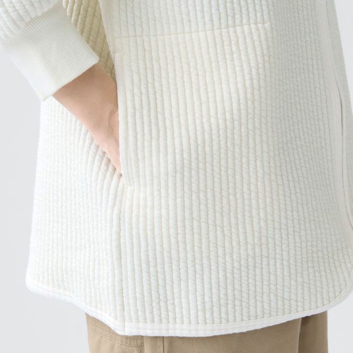 PRIT プリット｜コールキルト Vネック ZIPカーディガン P90610の通販