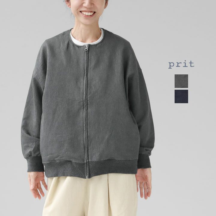 PRIT プリット｜ニットデニム ZIPブルゾン P80602