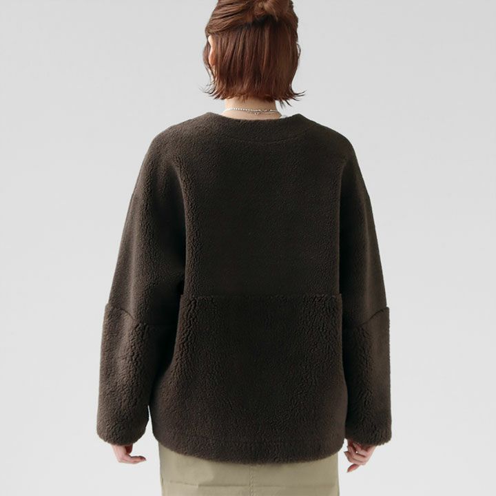 MICA & DEAL マイカ＆ディール｜リバーシブル ノーカラーボアコート