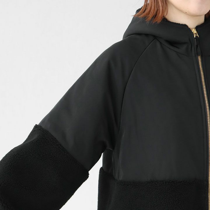 MICA & DEAL マイカ＆ディール｜ボアドッキングフーデットブルゾン